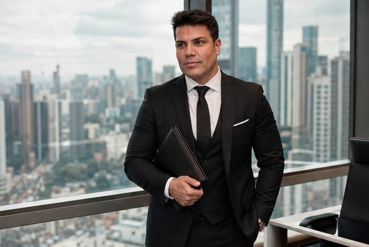 Dr. Eduardo Augusto Pereira Passos em seu escritório
